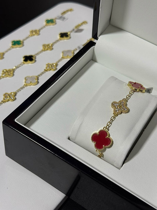 Pulso van cleef (oro laminado 18k)rojo
