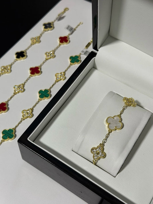 Pulso van cleef (oro laminado 18k)blanco